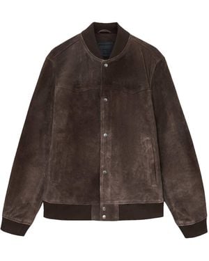 AllSaints Wool Stafford Bomber Jacket - Brown