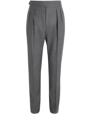 Ralph Lauren Wool Pleated Byron Trousers - Grey