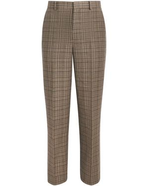 AURALEE Tweed Check Straight Pants - Gray