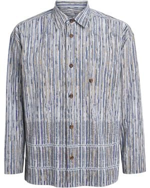IM MEN Cotton Curviness Shirt - Blue