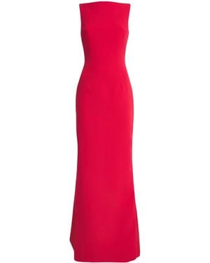Safiyaa Crepe Sloane Gown - Red