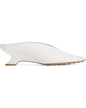 Bottega Veneta Vinyl Jet Mules 50 - White