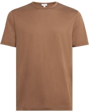 Sunspel Supima Cotton Classic T-Shirt - Brown