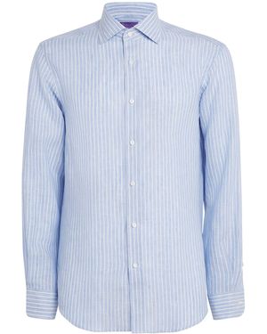 Ralph Lauren Linen Stripe Shirt - Blue