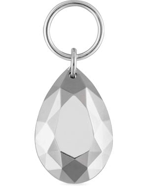 Maria Tash Faceted Pear Single Charm - White