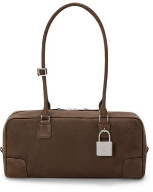 Loewe Suede Amazona 31 Top-Handle Bag - Brown