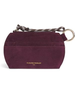 Claudie Pierlot Suede Card Holder - Purple