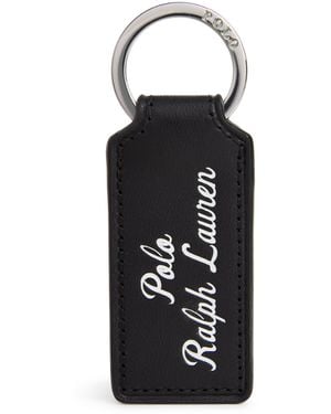 Polo Ralph Lauren Leather Logo Key Fob - Black