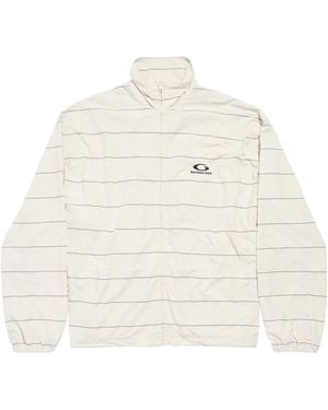 Balenciaga Technical Stripe Logo Oversized Jacket - White