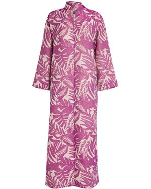 ‎Taller Marmo Flamingo Open-Collar Kaftan - Pink