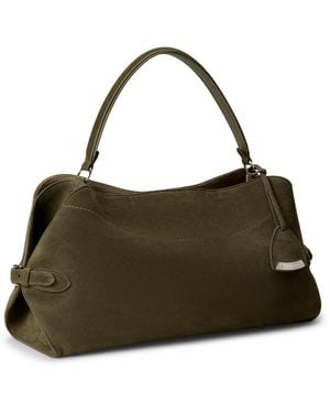 Ralph Lauren Suede The Ralph Shoulder Bag - Green