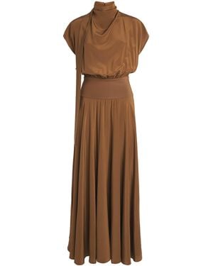 Esse Studios Silk Illi Maxi Dress - Brown