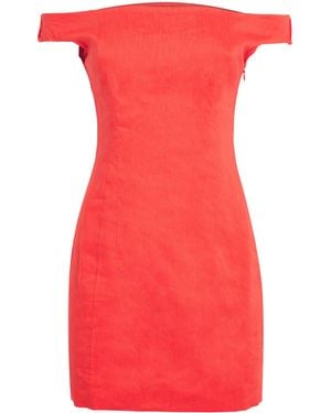 SIR. Linen-Blend Elodie Mini Dress - Red
