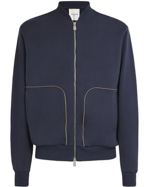 Jacob Cohen Sea Island Cotton Bomber Jacket - Blue