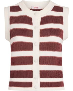 Eres Knitted Divergent Vest - Red
