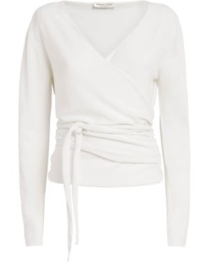 Johnstons of Elgin Cashmere Wrap Cardigan - White