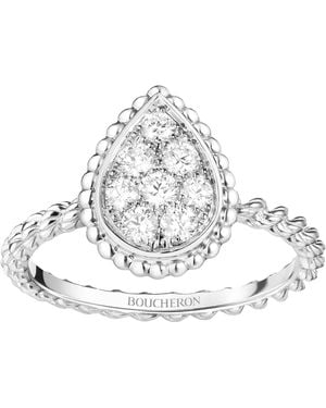 Boucheron Small And Diamond Serpent Bohème Motif Ring - White
