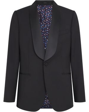 Paul Smith Wool-Mohair Tuxedo Jacket - Blue