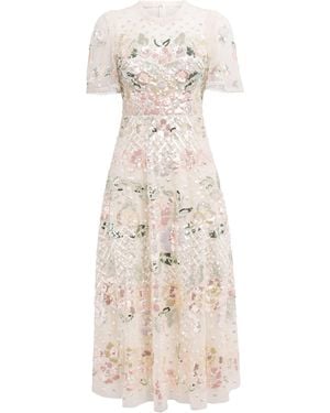 Needle & Thread Embellished Rosalie Ballerina Midi Dress - Natural