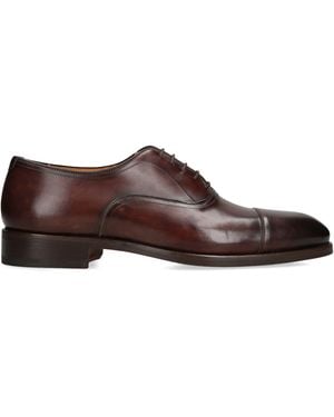 Magnanni Leather Flex Oxford Shoes - Brown