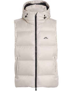 J.Lindeberg Down Hooded Gilet - White