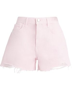 L'Agence High-Rise Beck Denim Shorts - Pink