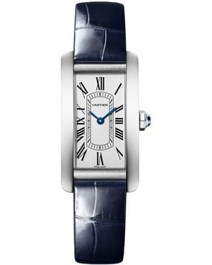 Cartier Small Stainless Steel Tank Américaine Watch - Blue