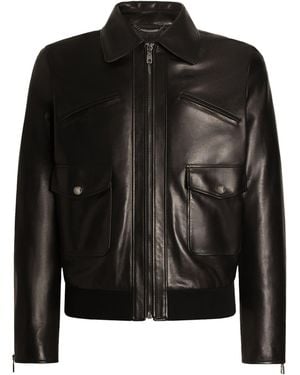Dolce & Gabbana Leather Jacket - Black