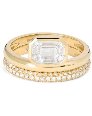 SHAY And Diamond Floating Bezel Ring - Metallic