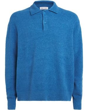 Samsøe & Samsøe Cotton-Blend Polo Jumper - Blue