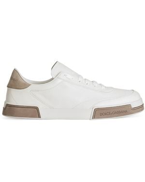 Dolce & Gabbana Leather Portofino Sneakers - White