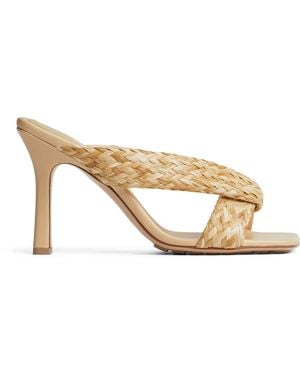 Bottega Veneta Raffia Riva Mules 50 - Natural