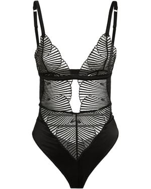 Coco De Mer Athena Bodysuit - Black