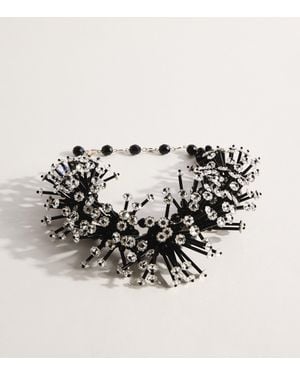 Coppola E Toppo Crystal Margherite Necklace - Black