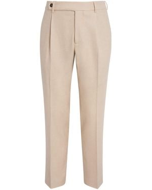 Colombo Cashmere Straight Pants - Natural