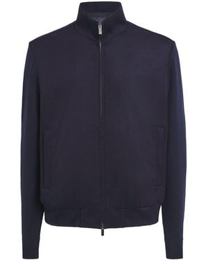 Paul & Shark Virgin Wool-Cashmere Hybrid Jacket - Blue