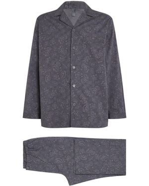 Skims Cotton Poplin Pajama Sleep Set - Gray