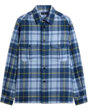 dunhill Cashmere Check Shirt - Blue