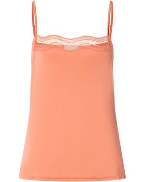 Hanro Square-Neck Cira Pyjama Top - Pink