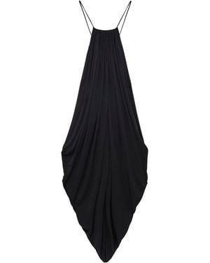 Loewe Silk Draped Midi Dress - Blue