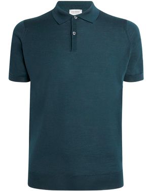 John Smedley Merino Wool Payton Polo Shirt - Green