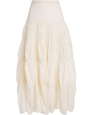 Ulla Johnson Cotton Davina Maxi Skirt - White