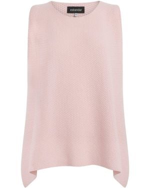 Eskandar Cashmere A-Line Sweater Vest - Pink