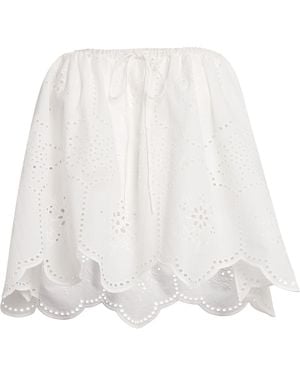 Matteau Broderie Anglaise Mini Skirt - White