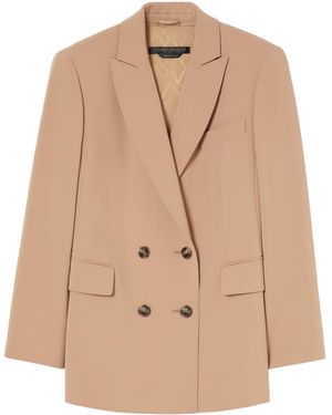 Marina Rinaldi Double-Breasted Blazer - Natural