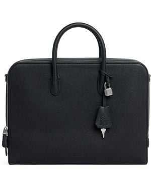 dunhill Leather Bourdon 38 Briefcase - Black