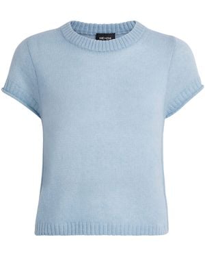 ME+EM Wool-Cashmere-Silk Sweater Vest - Blue