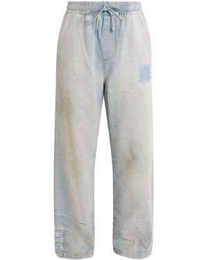 Amiri Denim Ma Drawstring Wide-Leg Trousers - Grey
