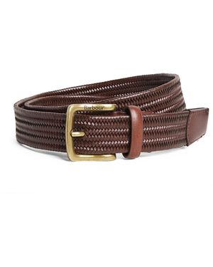 Barbour Leather Stretch Belt - Brown