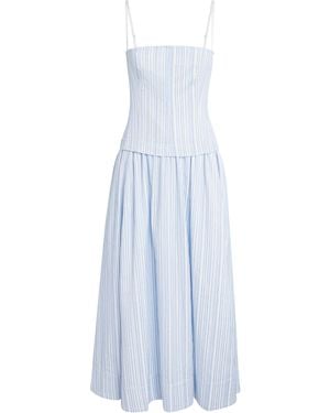 Jonathan Simkhai Quinlin Bustier Midi Dress - Blue
